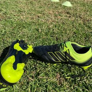 ADIDAS COPA 19.1 FG BLACK/YELLOW Soccer cleats shoes boots Size 9